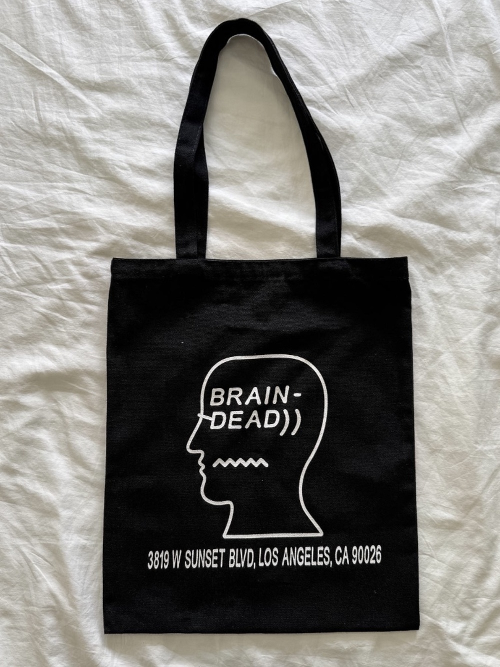 BRAIN DEAD Black Tote Bag